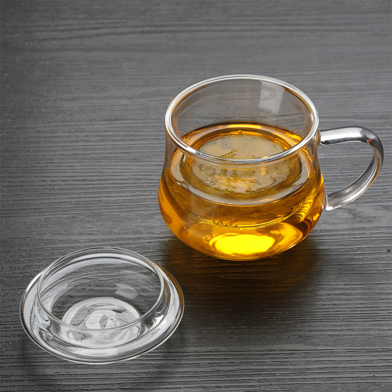 Glass Infuser Mug with Strainer and Lid - 100% Glass